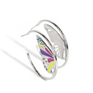 Paparazzi The FLIGHT Of The Century Multi Color Hoop Earrings